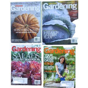 ORGANIC GARDENING 4 Magazines 2008, 9 &10 Living Lightly From The Ground Up